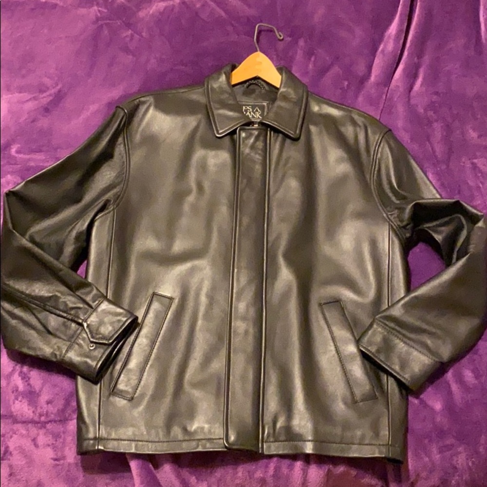 Jos A. Bank black leather jacket